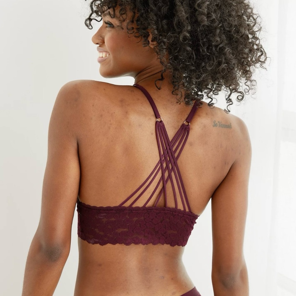NWOT Aerie Animal Lace Padded Strappy Bralette